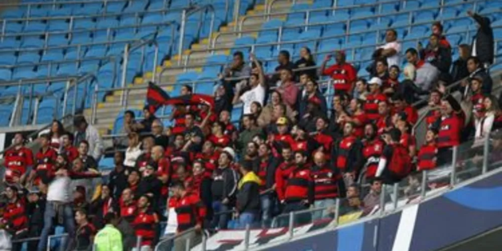 Torcida do Flamengo compareceu na Arena do Grêmio
