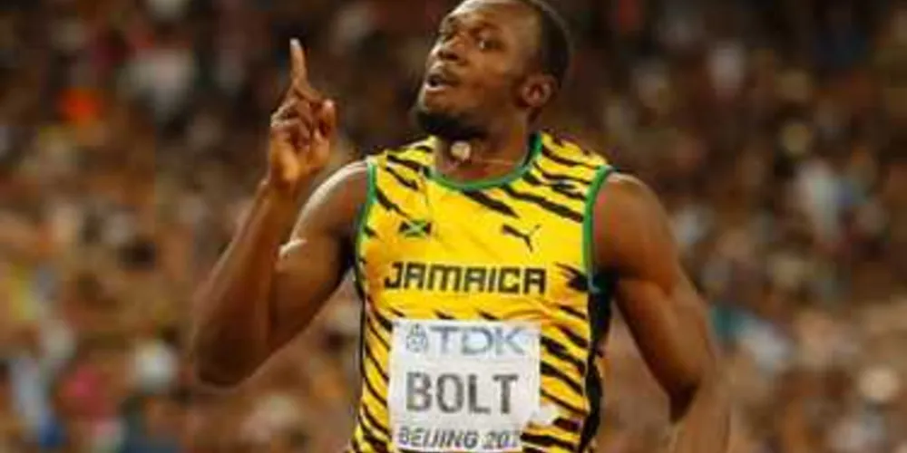 Usain Bolt venceu a prova de 100 metros rasos com o tempo de 9.81 segundos