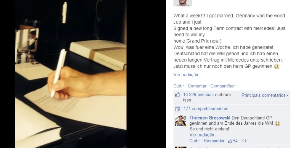 Imagem ilustrativa da imagem Nico Rosberg renova contrato com a Mercedes