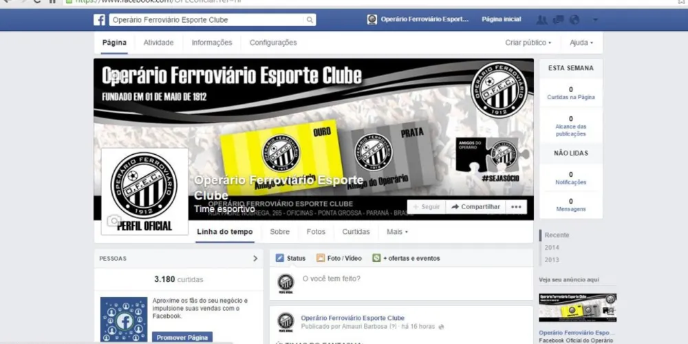 Imagem ilustrativa da imagem Após lançamento do site, Operário investe nas redes sociais