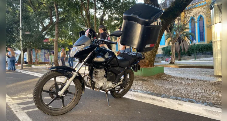 Motocicleta envolvida no acidente.