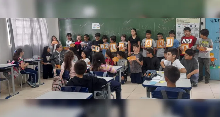 Educandos puderam conscientizar outros colegas sobre a temática.