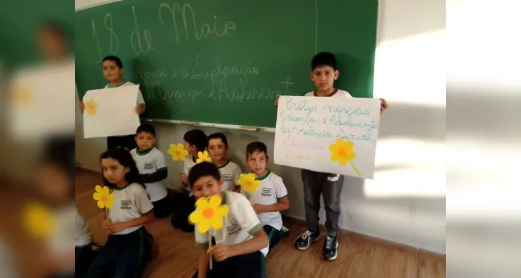 Veja os registros do trabalho de conscientização dos educandos em relação à temática.