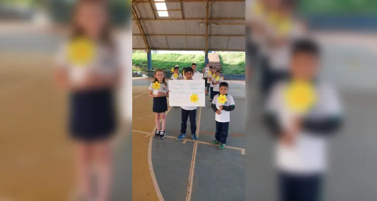 Veja os registros do trabalho de conscientização dos educandos em relação à temática.