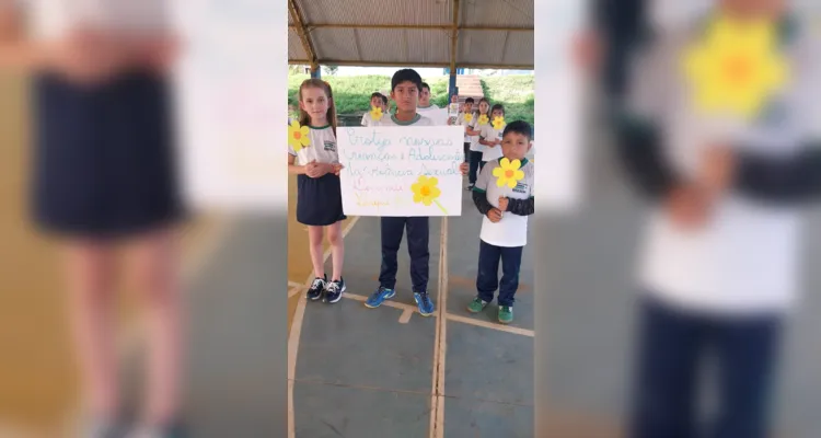 Veja os registros do trabalho de conscientização dos educandos em relação à temática.