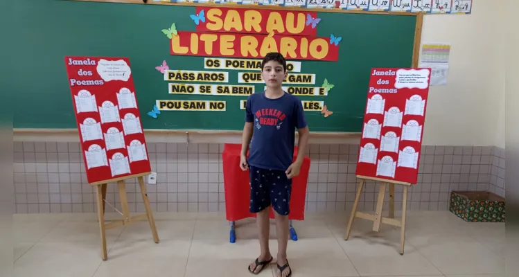 Confira os registros da proposta literária em sala de aula.