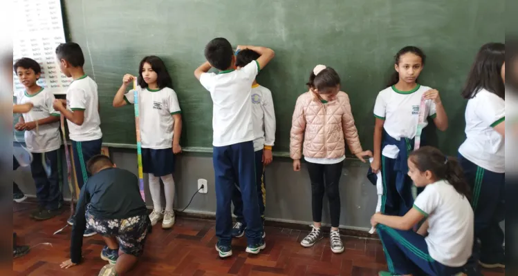 Alunos puderam fazer várias medições em sala de aula e testar conceitos na prática.