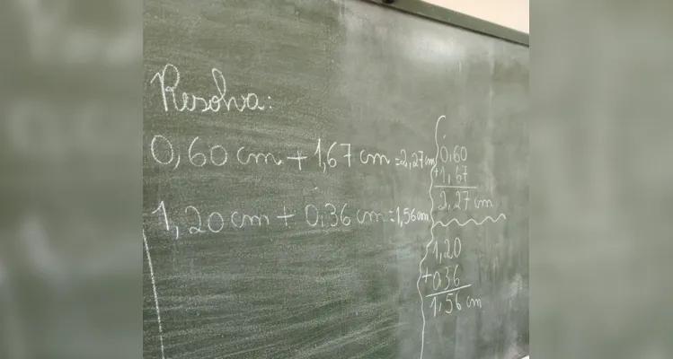 Alunos puderam fazer várias medições em sala de aula e testar conceitos na prática.