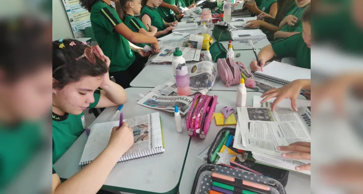 Veja os registros de como foi o trabalho em sala de aula com o Jornal da Manhã.