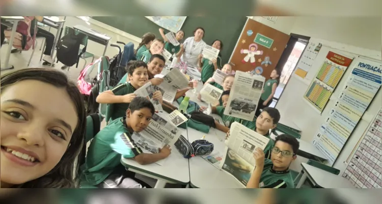 Veja os registros de como foi o trabalho em sala de aula com o Jornal da Manhã.