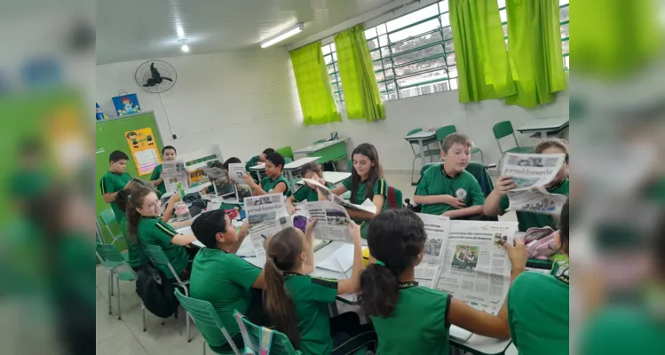 Veja os registros de como foi o trabalho em sala de aula com o Jornal da Manhã.