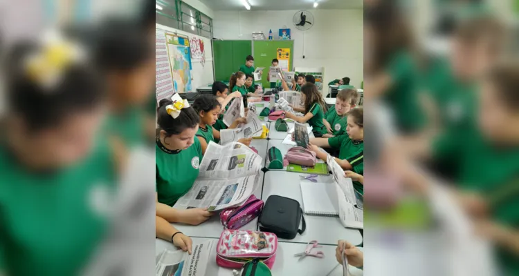 Veja os registros de como foi o trabalho em sala de aula com o Jornal da Manhã.