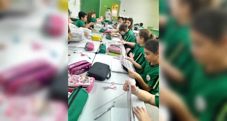 Veja os registros de como foi o trabalho em sala de aula com o Jornal da Manhã.