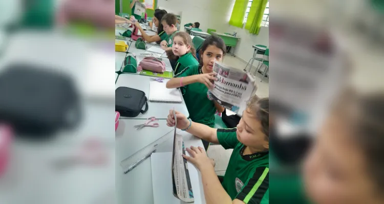 Veja os registros de como foi o trabalho em sala de aula com o Jornal da Manhã.