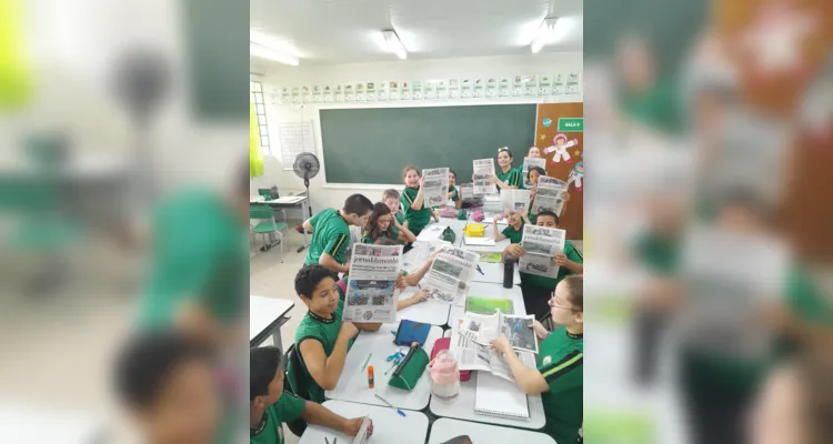 Veja os registros de como foi o trabalho em sala de aula com o Jornal da Manhã.