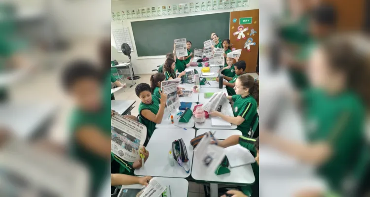 Veja os registros de como foi o trabalho em sala de aula com o Jornal da Manhã.