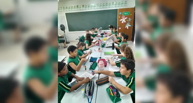 Veja os registros de como foi o trabalho em sala de aula com o Jornal da Manhã.