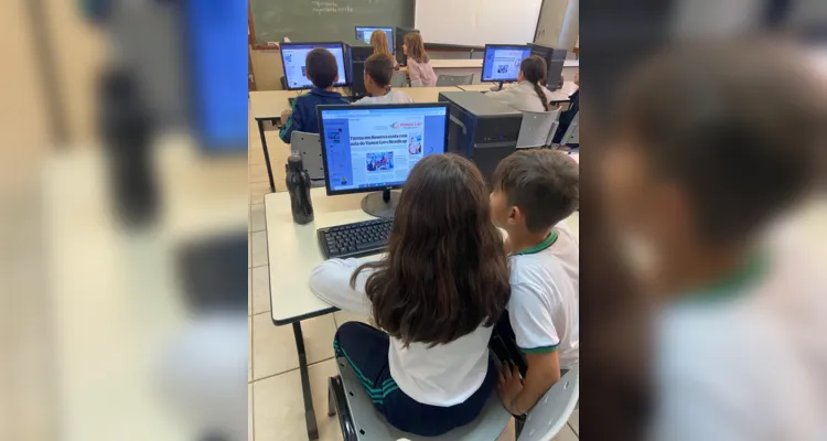 Tecnologia foi grande aliada dos estudantes na análise dos jornais digitais.