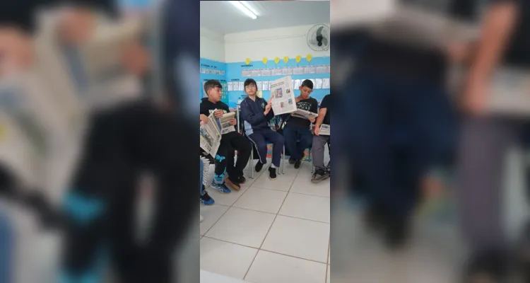 Comunicação tradicional e atual foram aliadas no aprendizado em sala.