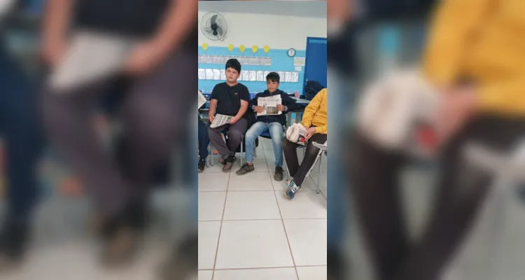 Comunicação tradicional e atual foram aliadas no aprendizado em sala.