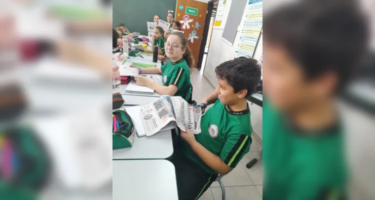 Veja os registros de como foi o trabalho em sala de aula com o Jornal da Manhã.