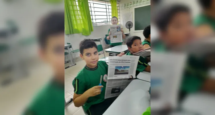 Veja os registros de como foi o trabalho em sala de aula com o Jornal da Manhã.