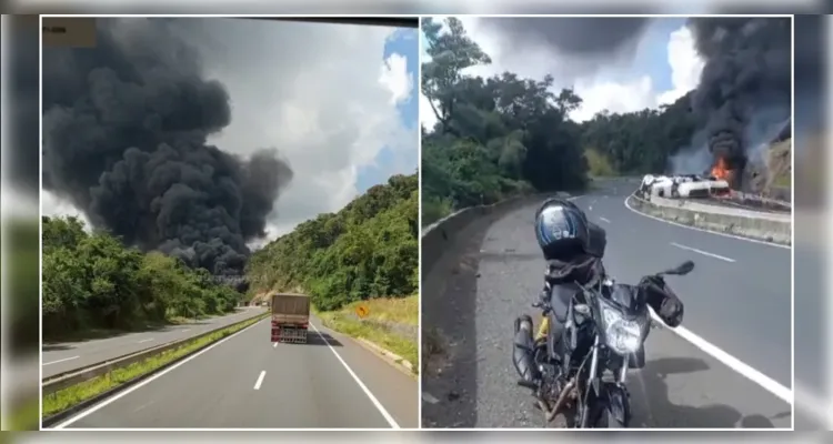 Motorista resgatado de incêndio na BR-376 morre no hospital