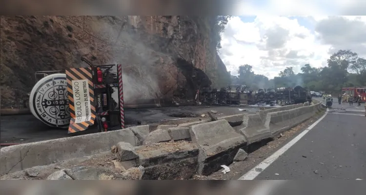 Motorista resgatado de incêndio na BR-376 morre no hospital