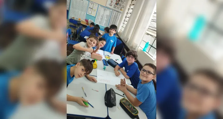 Durante as atividades a turma confeccionou materiais e pode compreender a importância da causa.