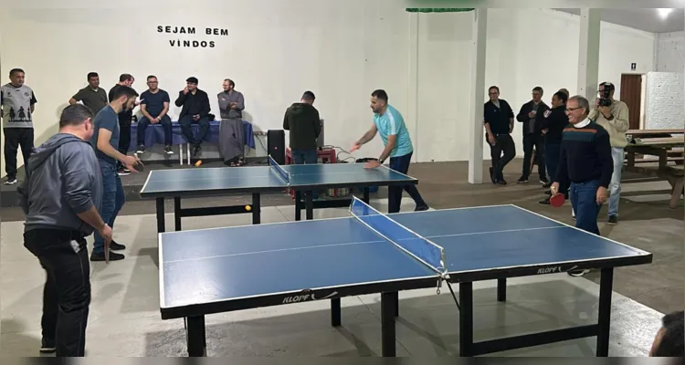 E no tênis de mesa o podium foi garantido pelo frei Marco Antônio Moreira de Avelar (Paróquia Senhor Bom Jesus).