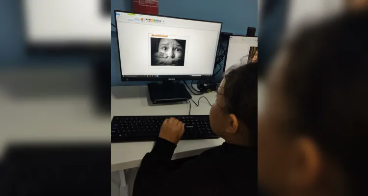 Tecnologia foi importante aliada no trabalho dos alunos sobre a temática.