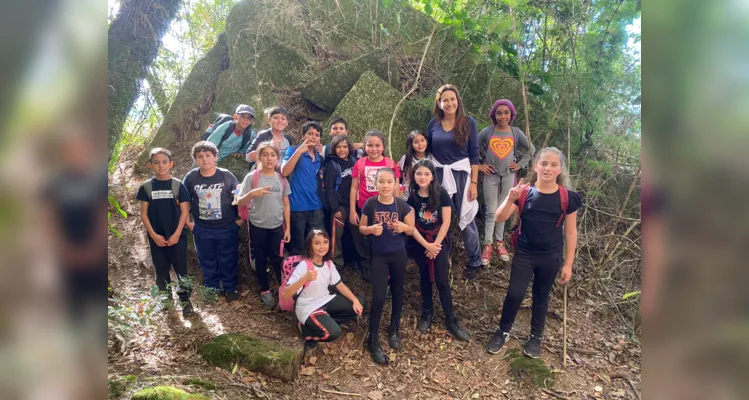 Educandos puderam percorrer um pouco da história no local.