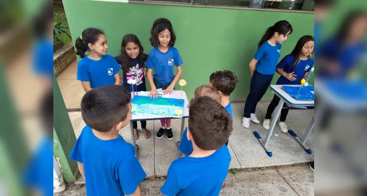 Após os estudos, os alunos realizaram apresentações para as demais turmas da escola.