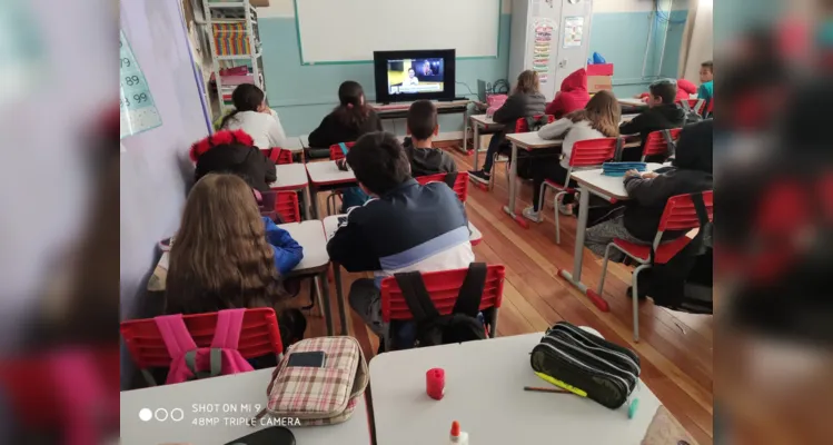 A partir da videoaula do projeto Vamos Ler, a turma pode desenvolver inúmeros trabalhos.