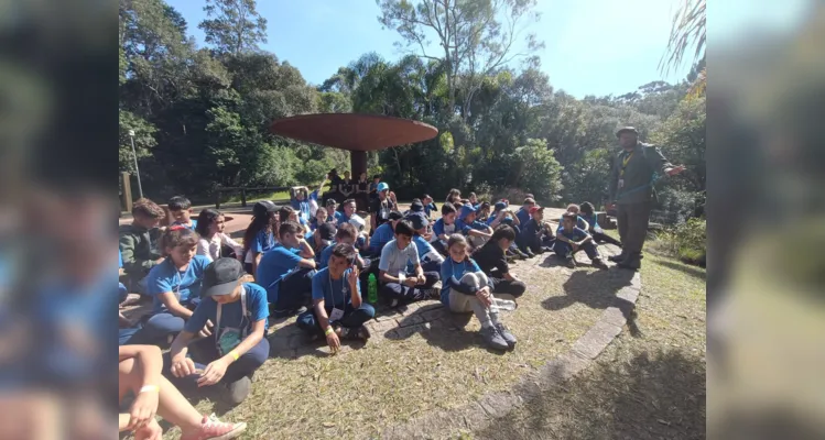 A visita foi uma oportunidade única para a turma, pois a maioria dos alunos não conhecia o Parque.