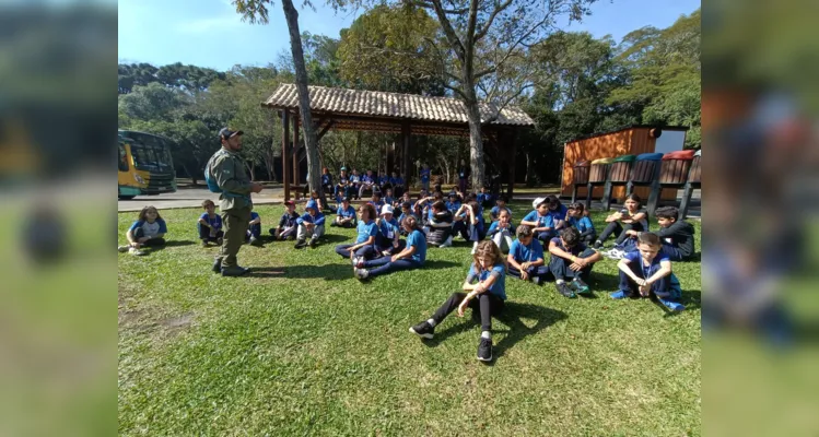 A visita foi uma oportunidade única para a turma, pois a maioria dos alunos não conhecia o Parque.