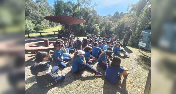 A visita foi uma oportunidade única para a turma, pois a maioria dos alunos não conhecia o Parque.