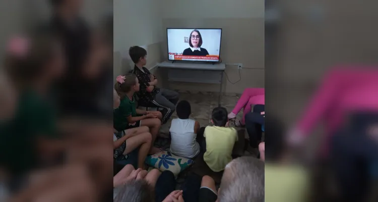 A videoaula do Vamos Ler sobre o combate ao trabalho infantil também auxiliou os alunos em sala.