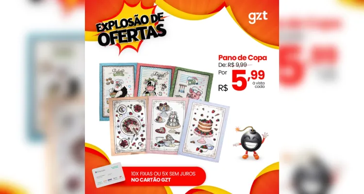 Lojas GZT promovem "explosão" de ofertas na próxima semana em PG