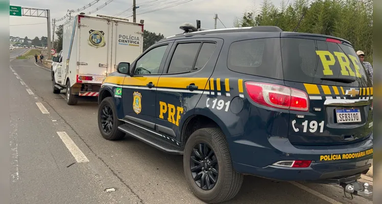 Agentes da Polícia Rodoviária Federal foram ao local da ocorrência.