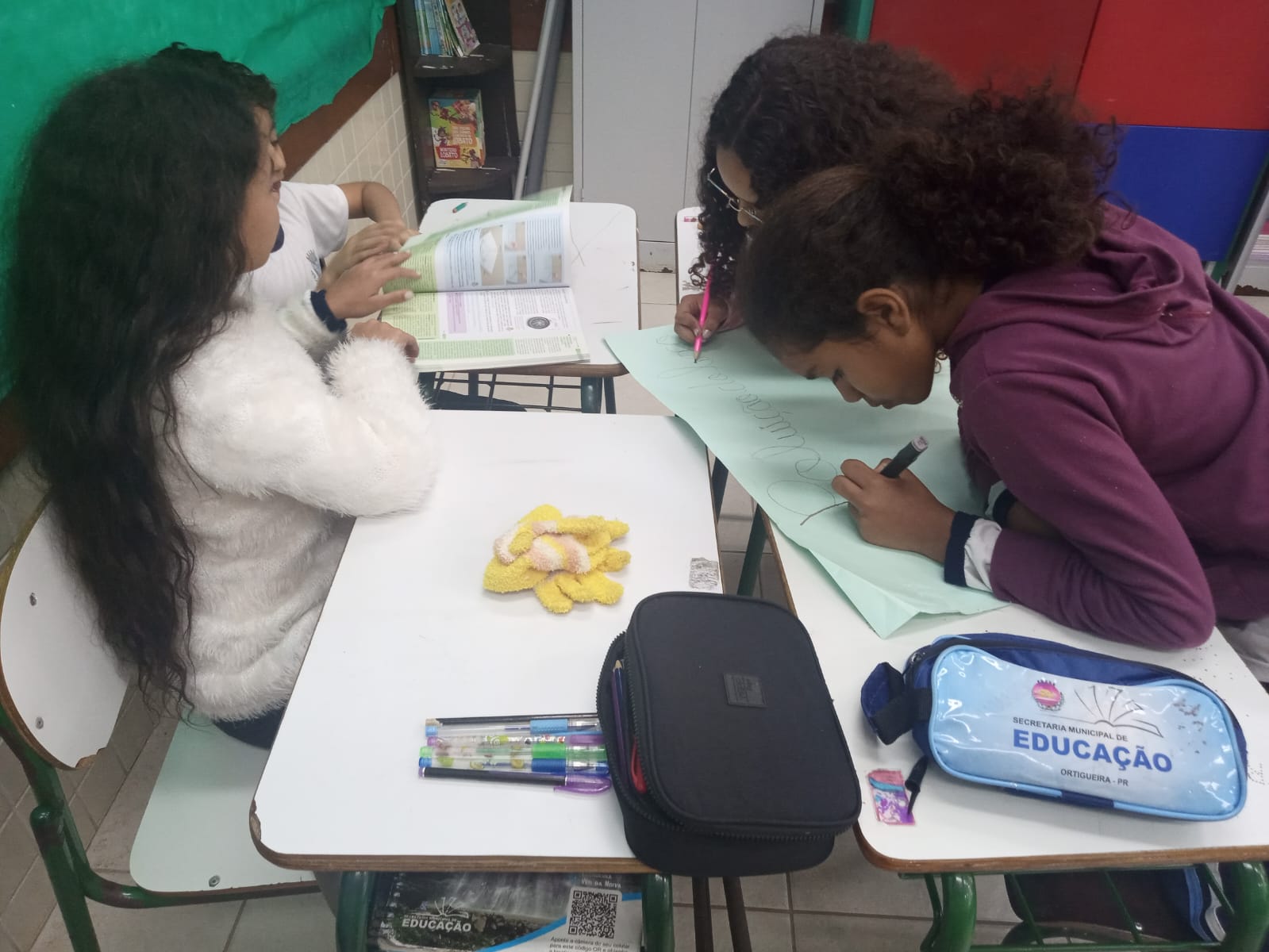 Trabalho teve grande adesão dos alunos em sala de aula.