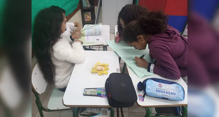 Trabalho teve grande adesão dos alunos em sala de aula.