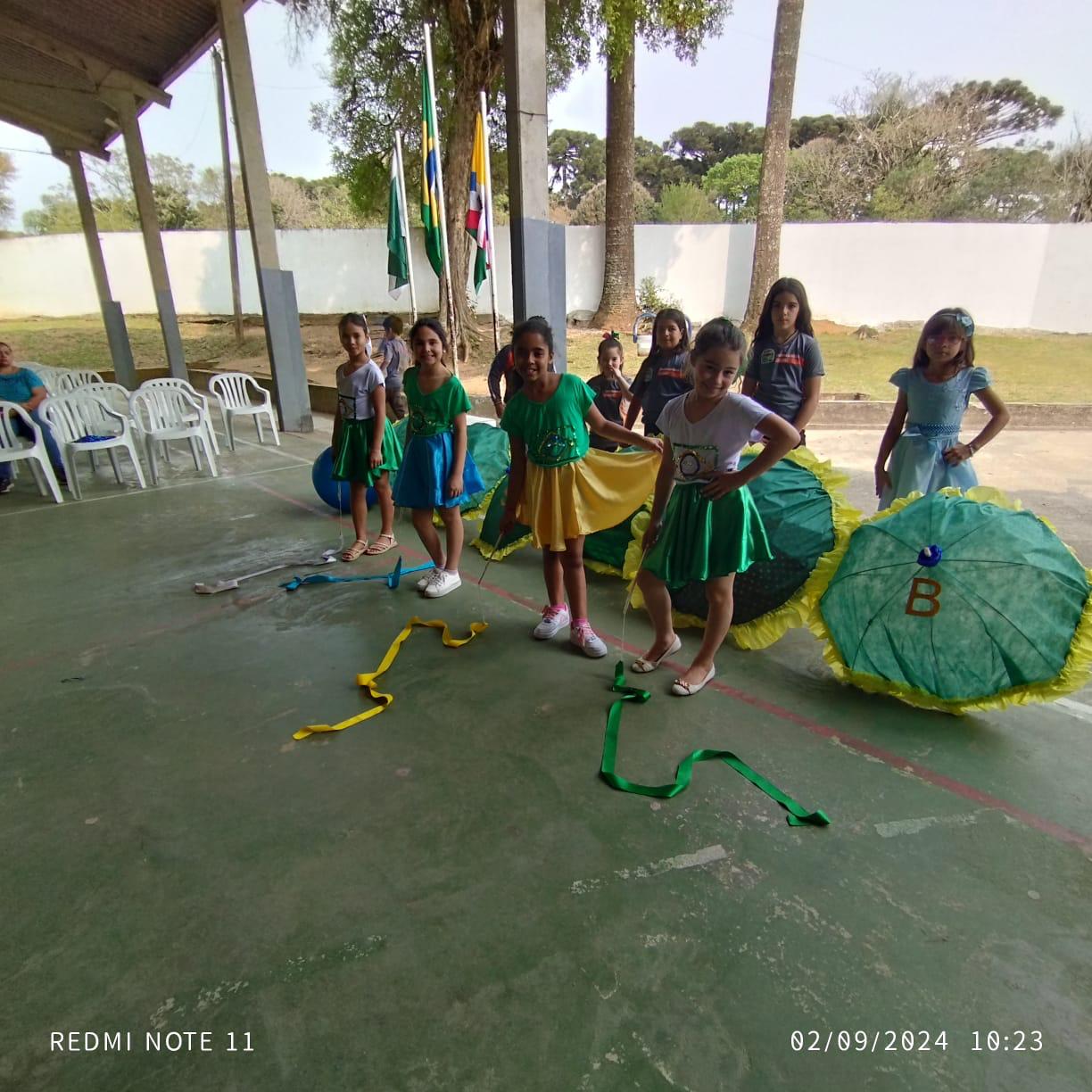 Educandos puderam protagonizar vários momentos cívicos e patrióticos.