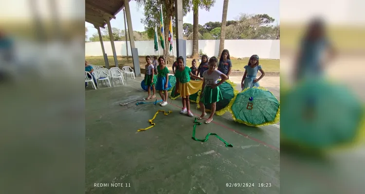 Educandos puderam protagonizar vários momentos cívicos e patrióticos.