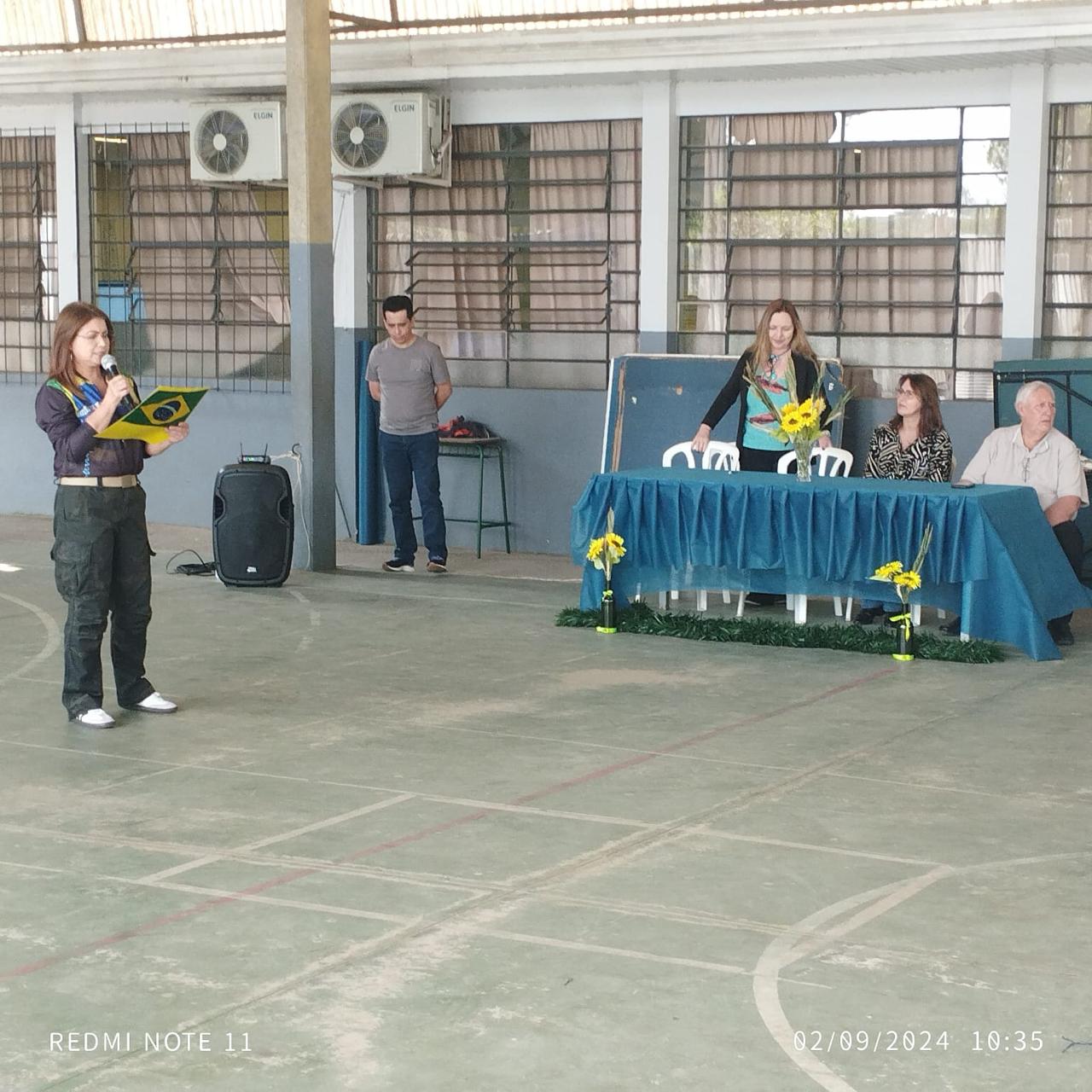 Educandos puderam protagonizar vários momentos cívicos e patrióticos.