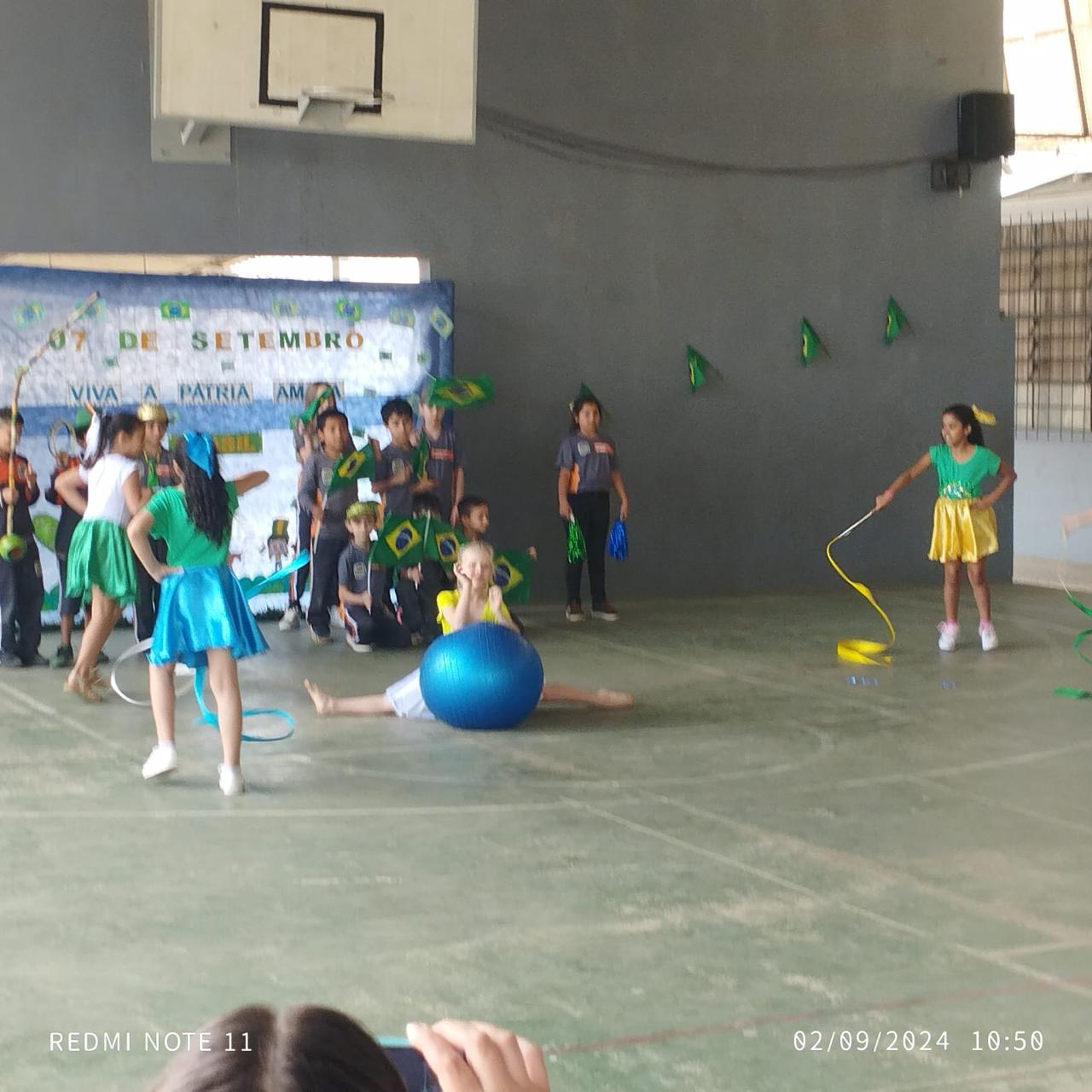 Educandos puderam protagonizar vários momentos cívicos e patrióticos.