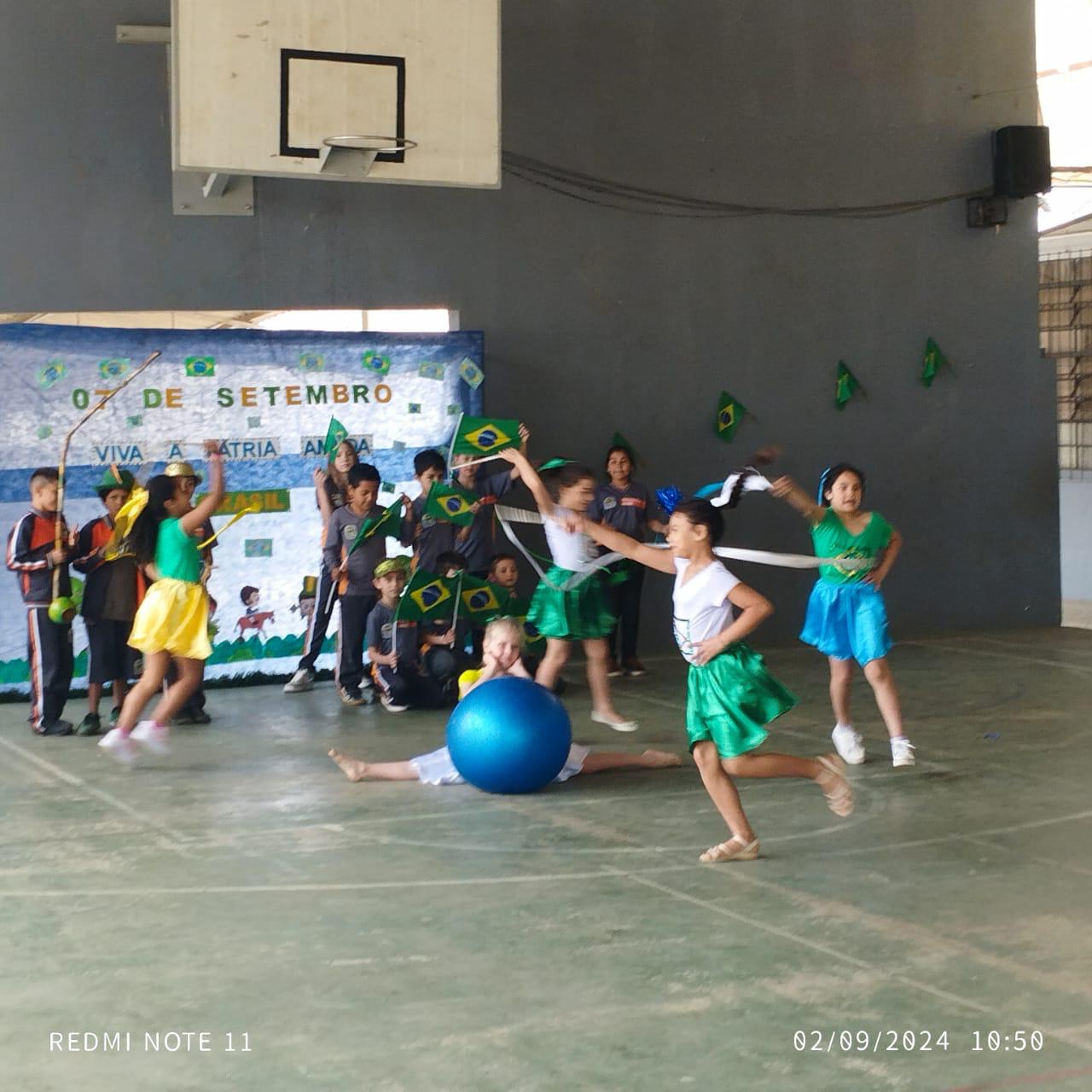 Educandos puderam protagonizar vários momentos cívicos e patrióticos.