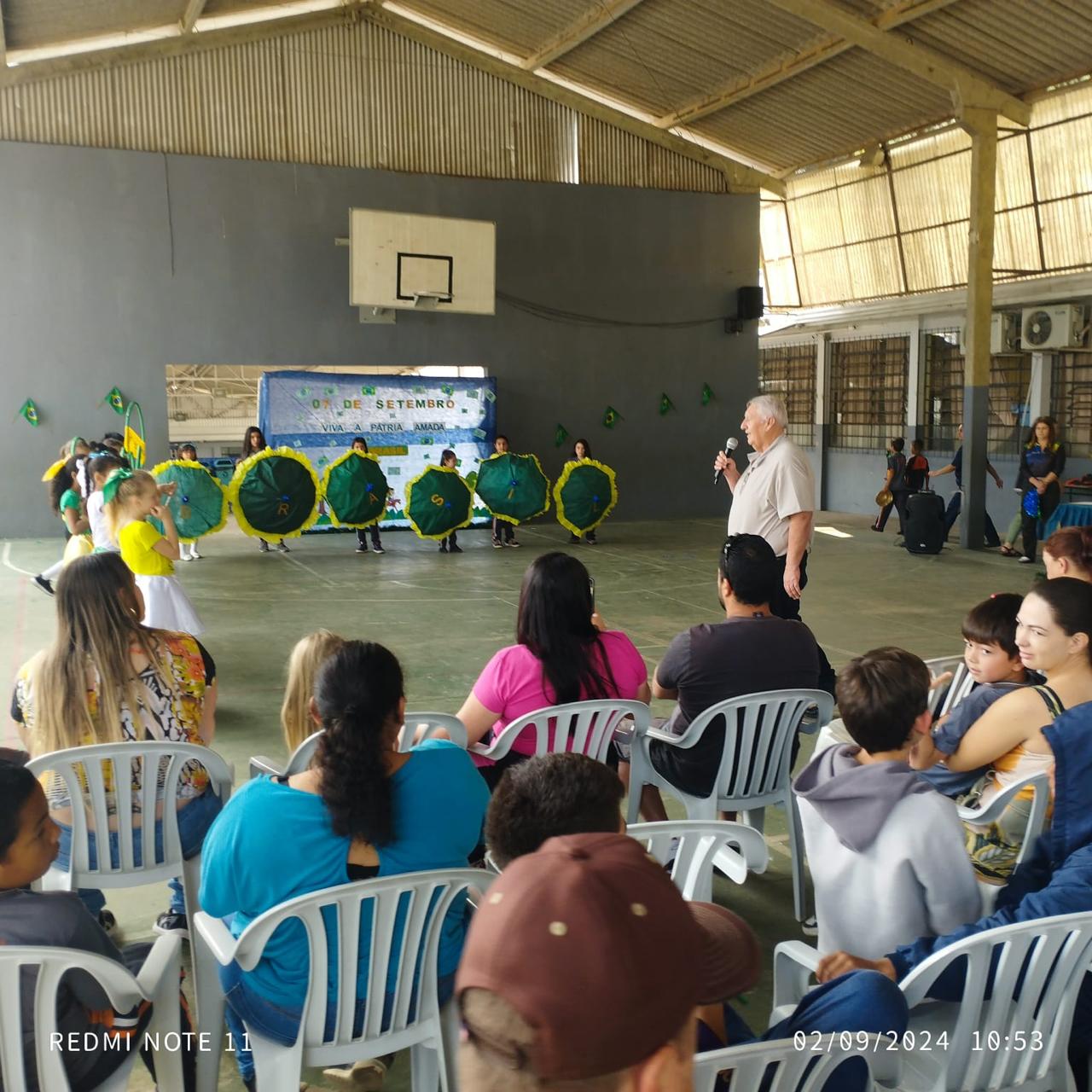 Educandos puderam protagonizar vários momentos cívicos e patrióticos.