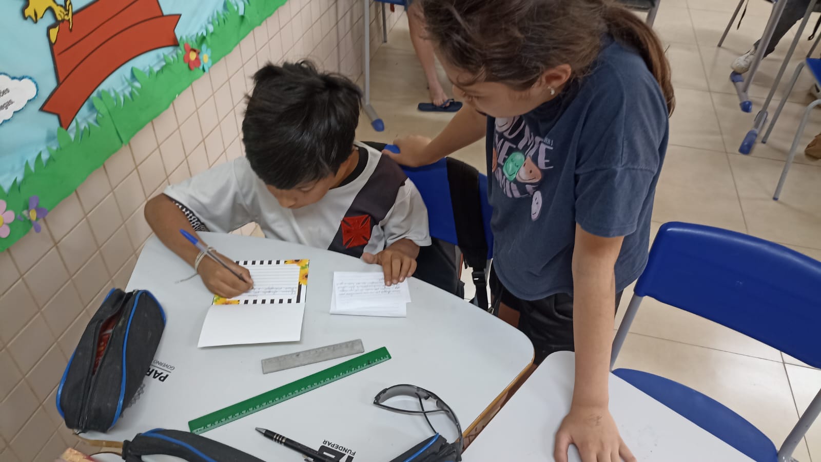 Confira os registros do trabalho dos alunos em sala de aula.