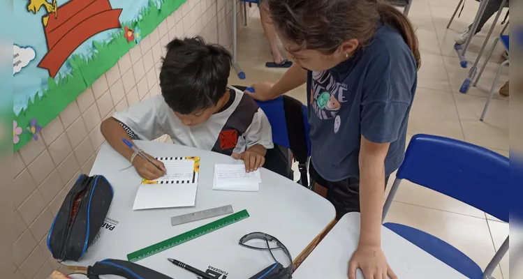 Confira os registros do trabalho dos alunos em sala de aula.